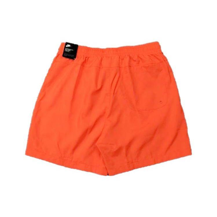 Nike Embroidered Swoosh Woven Training Shorts Men Bottoms Orange AR2383-842