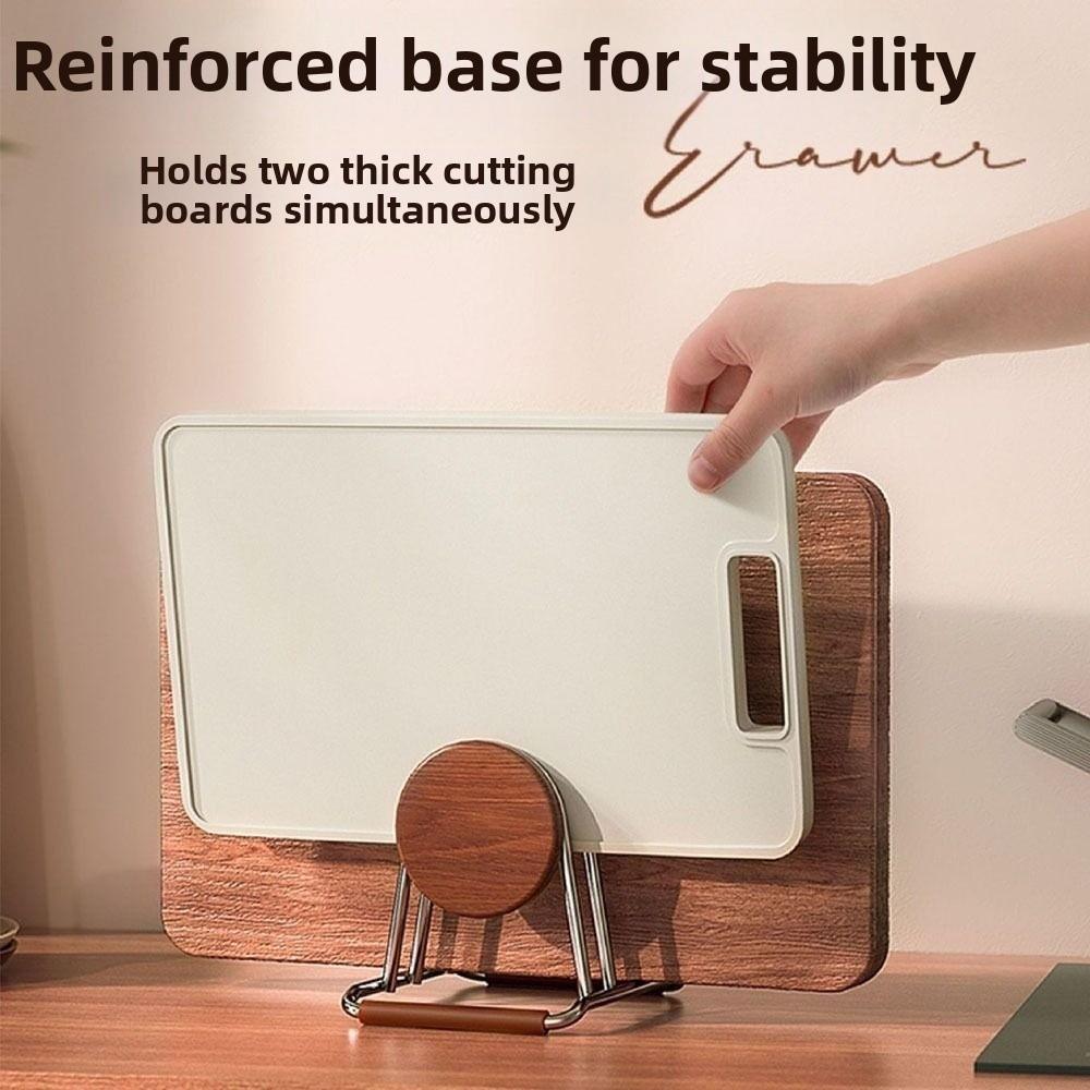Useful Stainless Steel Cutting Board Holder Rustproof Space Saving Chopping Board Organizer Thickening Pan Cover Shelf