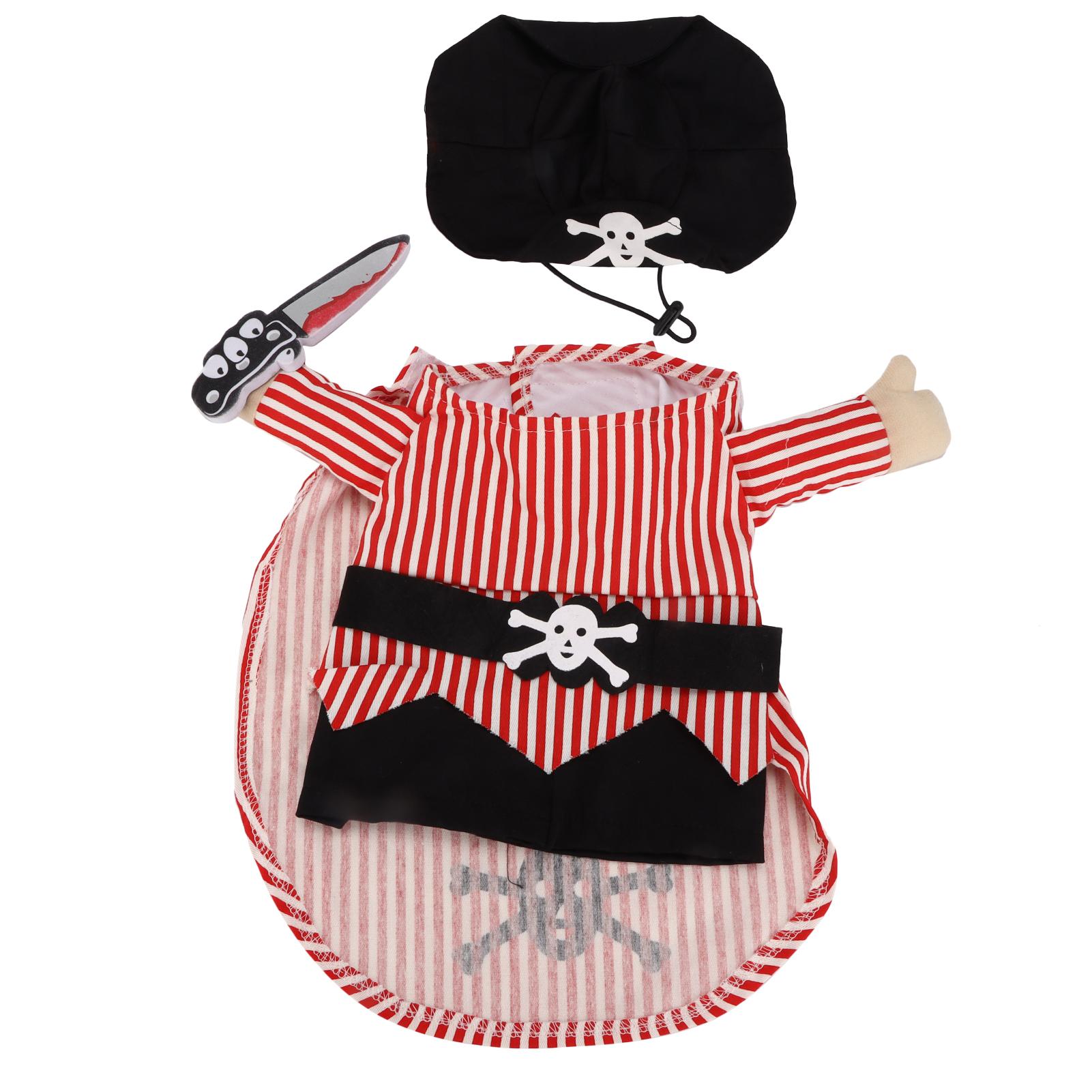 

Pirate Pet Costume Set Festive Fun Dress Up Party Cosplay Pet Outfit Suitable for Dogs and CatsS S