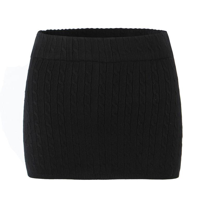 Za Autumn New Arrivals Women's Clothing Zr European and American Style Fashionable Versatile Sexy High-Waisted Slimming Knitted Mini Skirt