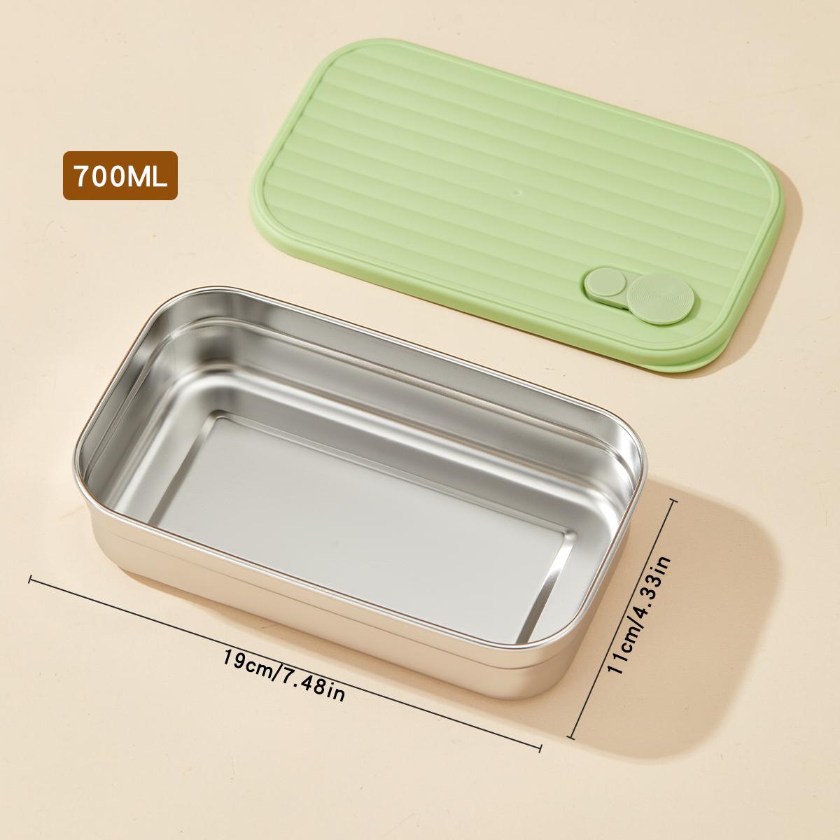 304 Stainless Steel Food Storage Container Refrigerator Sealed Fresh-keeping Box Kitchen Frozen Meat Food Storage Box With Lid