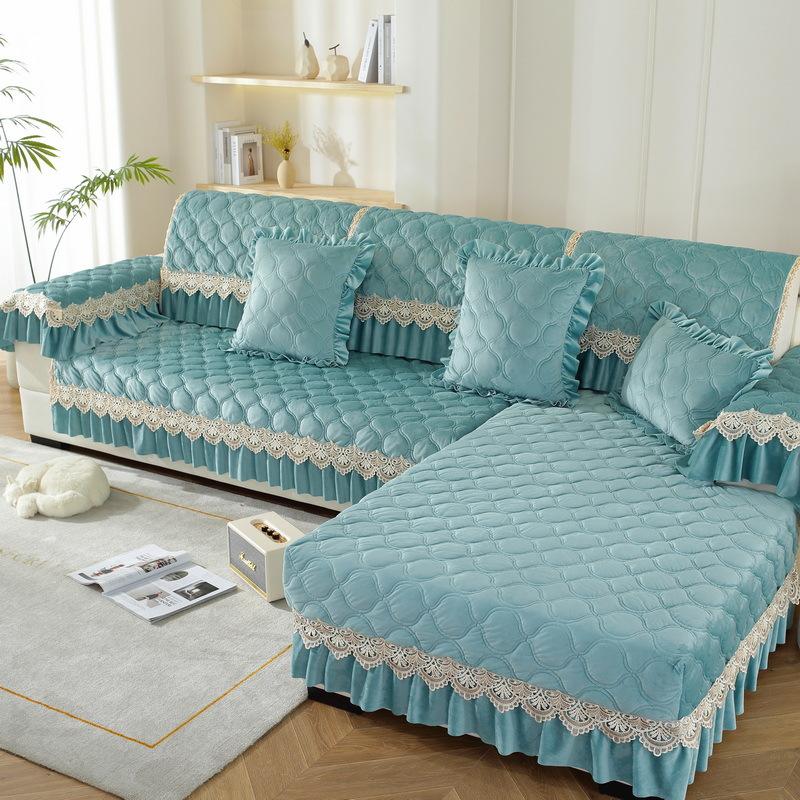 Winter Festive Sofa Cushion Cover Non-Slip Wedding Plush Big Red Household Fabric Simple Modern Living Room Universal