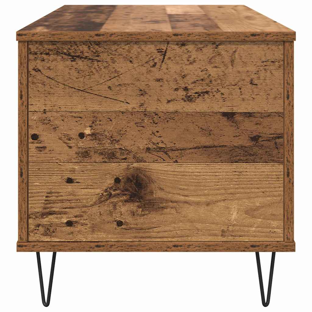 Industrial Style Coffee Table Reclaimed Wood Look 90 x 44.5 x 45 cm Engineered Wood