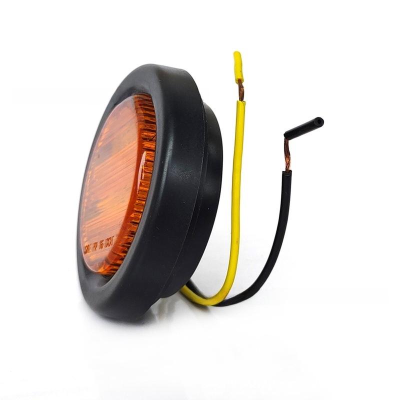 2 Inch Car Round Truck Trailer Tail Lights Turn Signal Brake Stop Rear Running Reverse Lamp Red Yellow White Car Light ABS