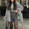 Elegant Women's Coat Fur Patchwork Long-sleeved Wool Coat Beautiful Women's Clothing Jacket Autumn And Winter