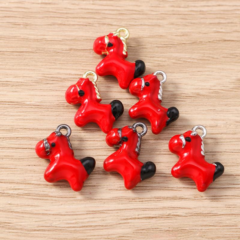 5 Stück Zinklegierung Niedliche Pferdeanhänger Anhänger Für Schmuckherstellungswerkzeuge Halskette Ohrringe Armband DIY Zubehör Geschenke Zubehör