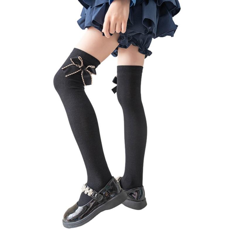 Children's Stockings Thin Kids Long Tube Socks Girls' Bowknot Stockings