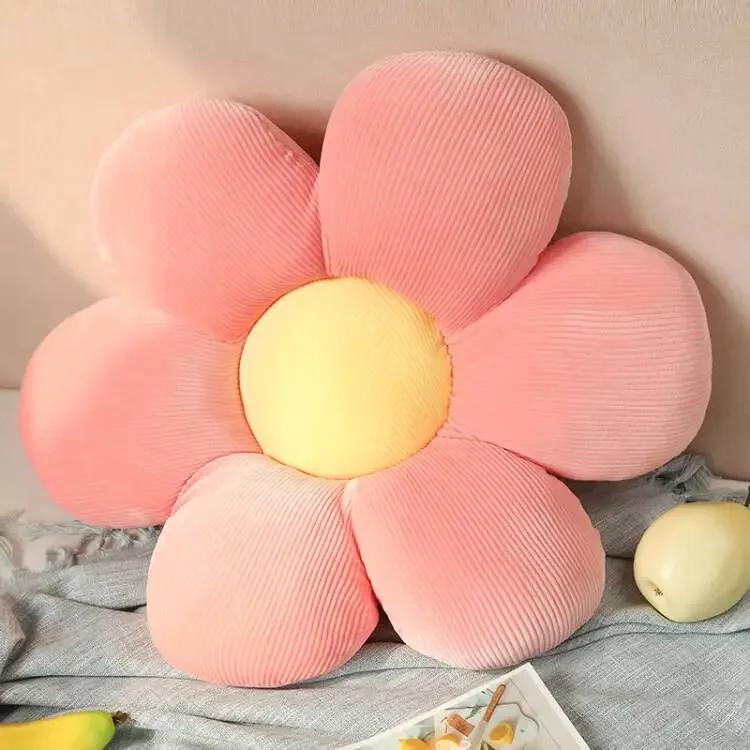 

Colorful Flowers Plush Pillow Plant Petal Cushion Stuffed for Home Decor Gift 40x40cm розовый