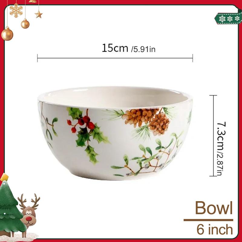 Weihnachtsbaum Keramikteller Europäischer Stil Geschirr Kaffeetasse Essteller Obst Snack Westliche Gerichte Küche Weihnachtsgeschenk Qualität