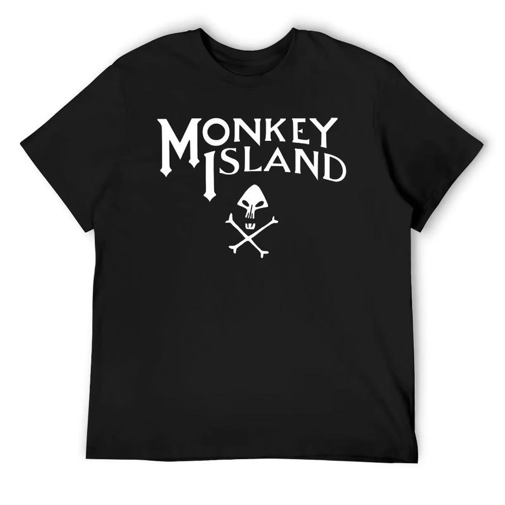 Monkey Island Classic Round Neck T-shirt Motion Tees Unique Funny Joke Fitness USA Size