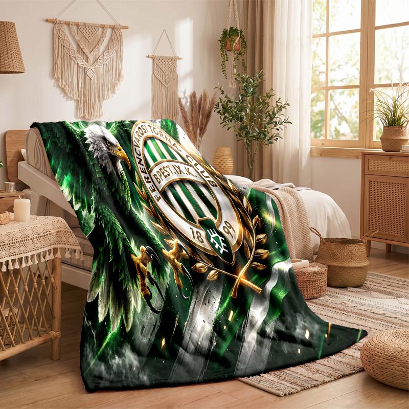 Ferencvaros Print Flannel Blanket Soft Warm Sofa Bed Throw Blanket For Home Office Bedroom