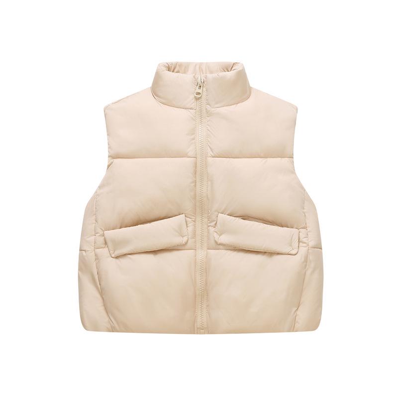 Kids' Winter Autumn Unisex Warm Down Cotton Vest - Korean Style, Thickened, Stylish