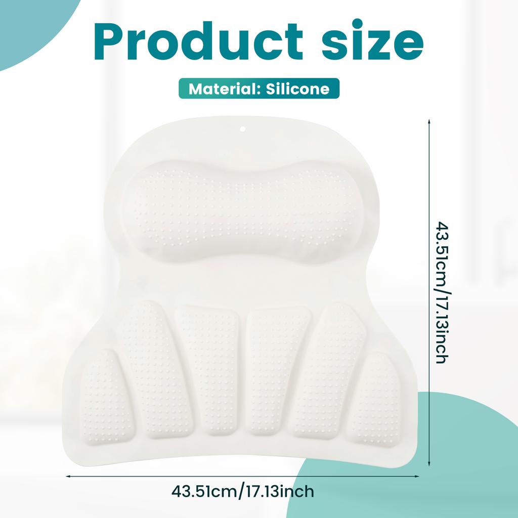 Bath Pillow for Bathtub Non-slip Bathtub Cushion Mat with Suction Cup Full Body Rest SPA Neck Bath Pillow Bathroom Accessories