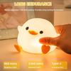 1Pc DoDo Duck Night Light, Cute Duck Lamp, Rechargeable Dimmable Nightlight, Silicone LED Bedside Lamp Nursery Touch-Sensitive