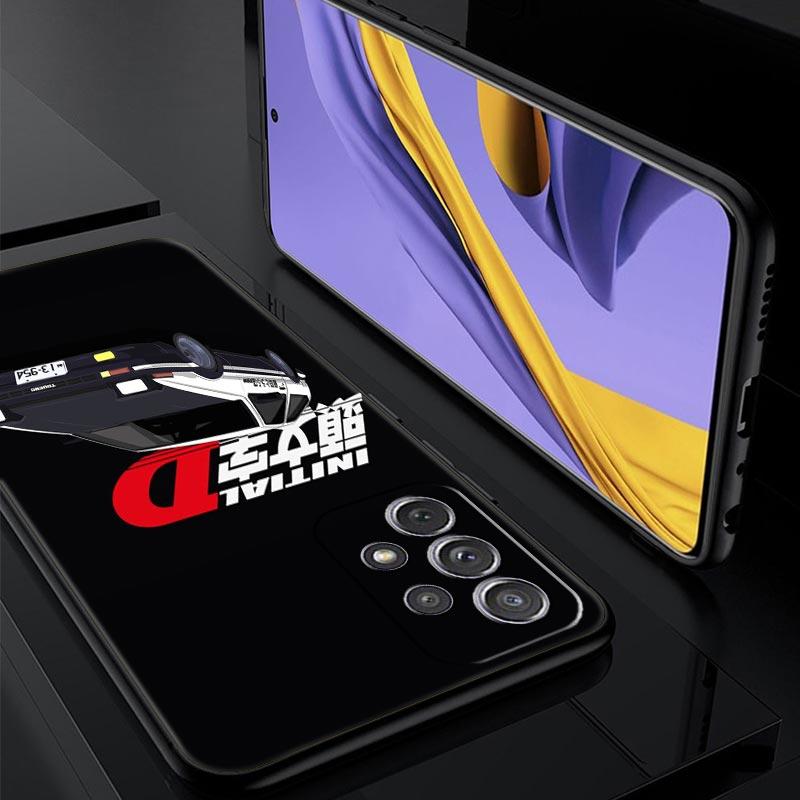 Initial D Car Phone Case for Samsung Galaxy A55 A35 A17 A07 A15 A13 A25 A51 A71 A72 A73 A32 A52 A52S A41 5G Soft TPU Shell Capas
