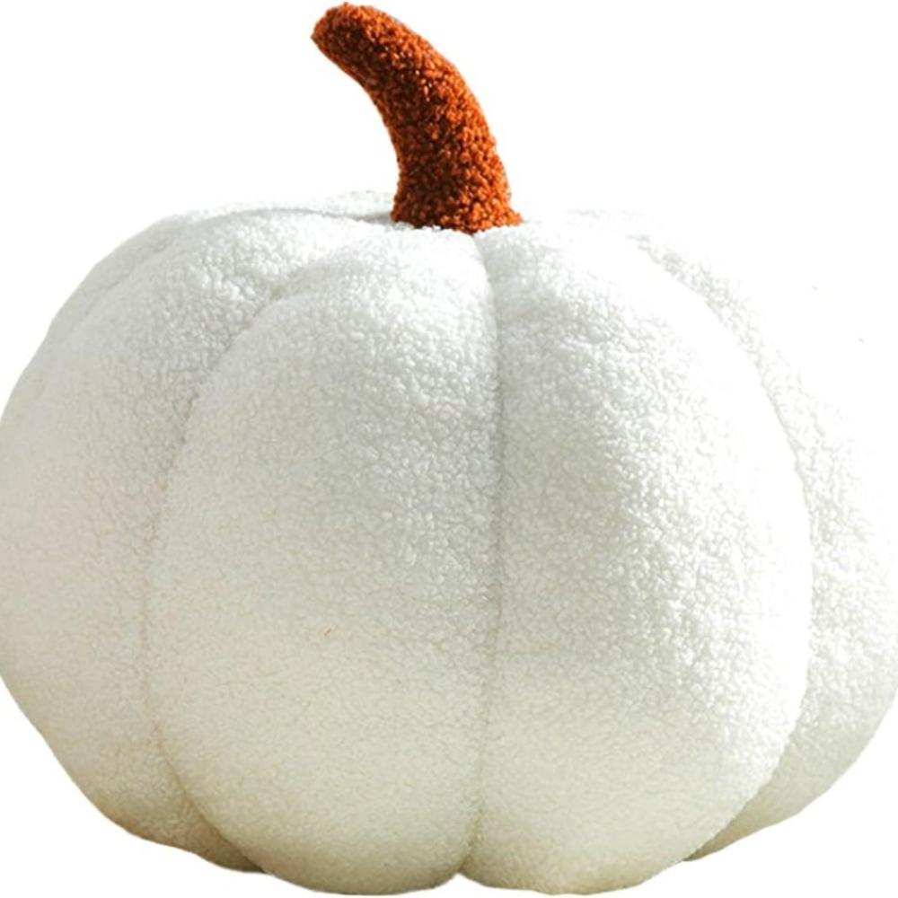 3D Simulated Pumpkin Pillow Plush Pillow Sofa Cushion (7.8inch, Olive)