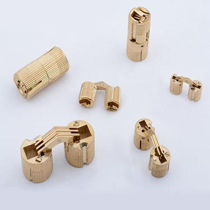 8 10 12 14 16 mm Koperen Scharnieren Cilindrisch Verborgen Onzichtbaar Messing Scharnieren Voor Meubels Kast Hardware