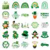 50pcs St. Patrick's Day Green Graffiti Waterproof Stickers for Journals, Phones, and Computers.