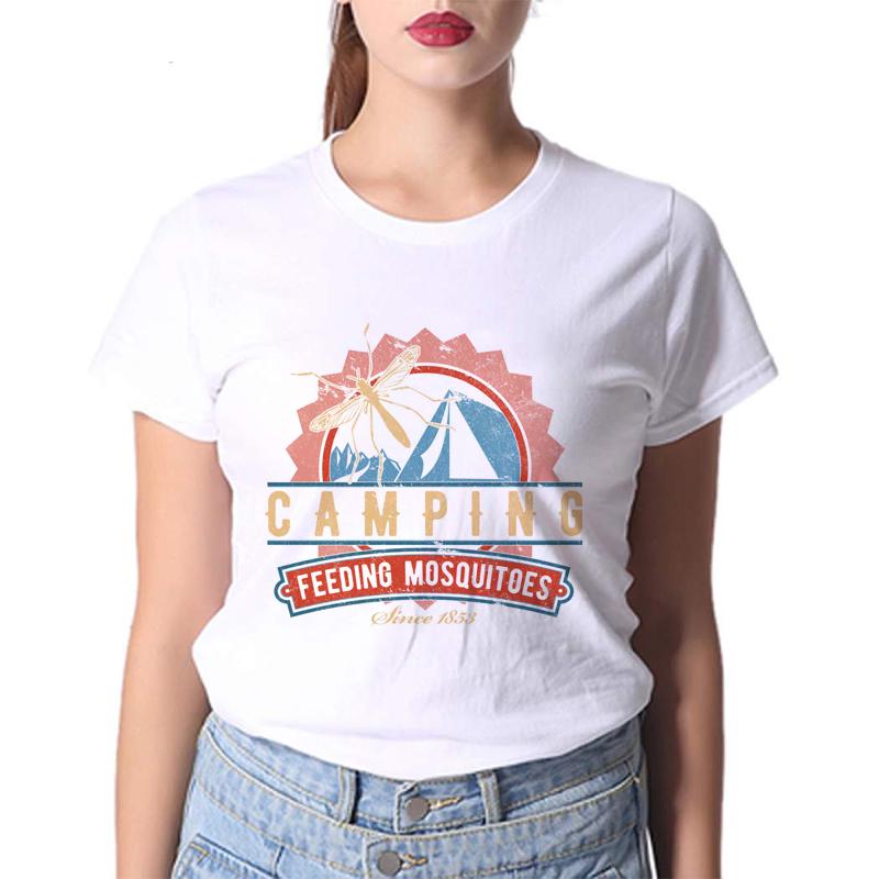 Buy Women White Top Camping T Shirt at 