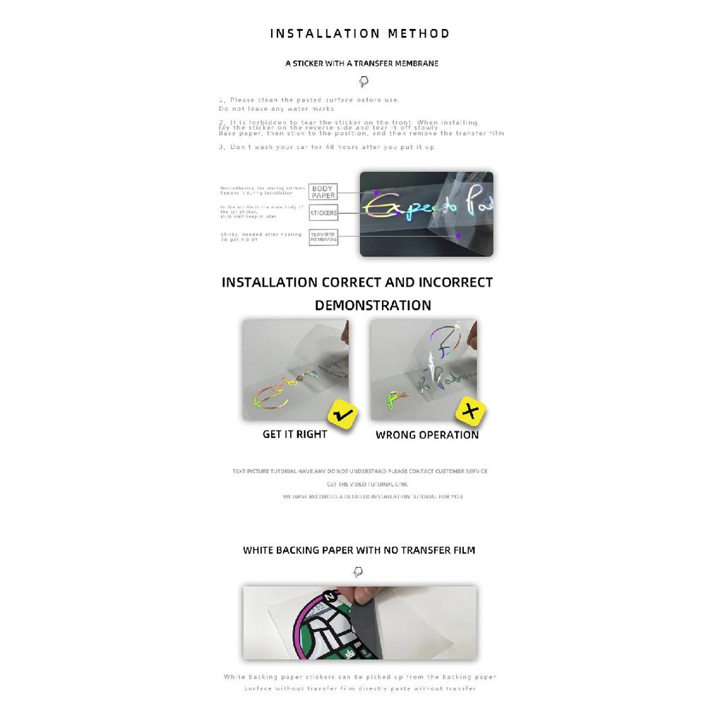 Anime Secondary JDM Reflective Car Stickers Waterproof Body Cover Marks Stickers Decorative Car Stickers Accessories