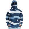 Men's Long Sleeve Quick Dry Hoodie Shirt with Flag Print Lightweight UV Protection Fishing Fitness Sports Top for Outdoor Activities