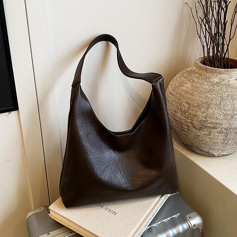 

Вместительная сумка-тоут 2025 осень-зима новая универсальная сумка на плечо для поездок на работу, сумка-подмышка премиальной текстуры