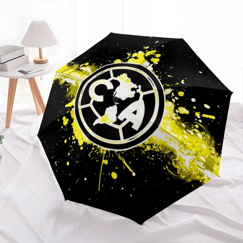 Club América pattern, automatic folding umbrella, portable and foldable design, 8 ribs, a Christmas or birthday gift.