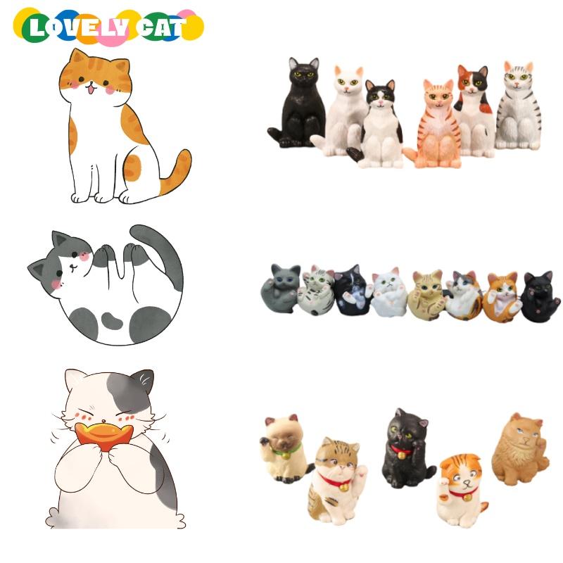 Kreskówkowy Kot Figurka Dekoracja Tortu Kolekcjonerska Zabawka Dla Dzieci Pcv Guangdong 5cm