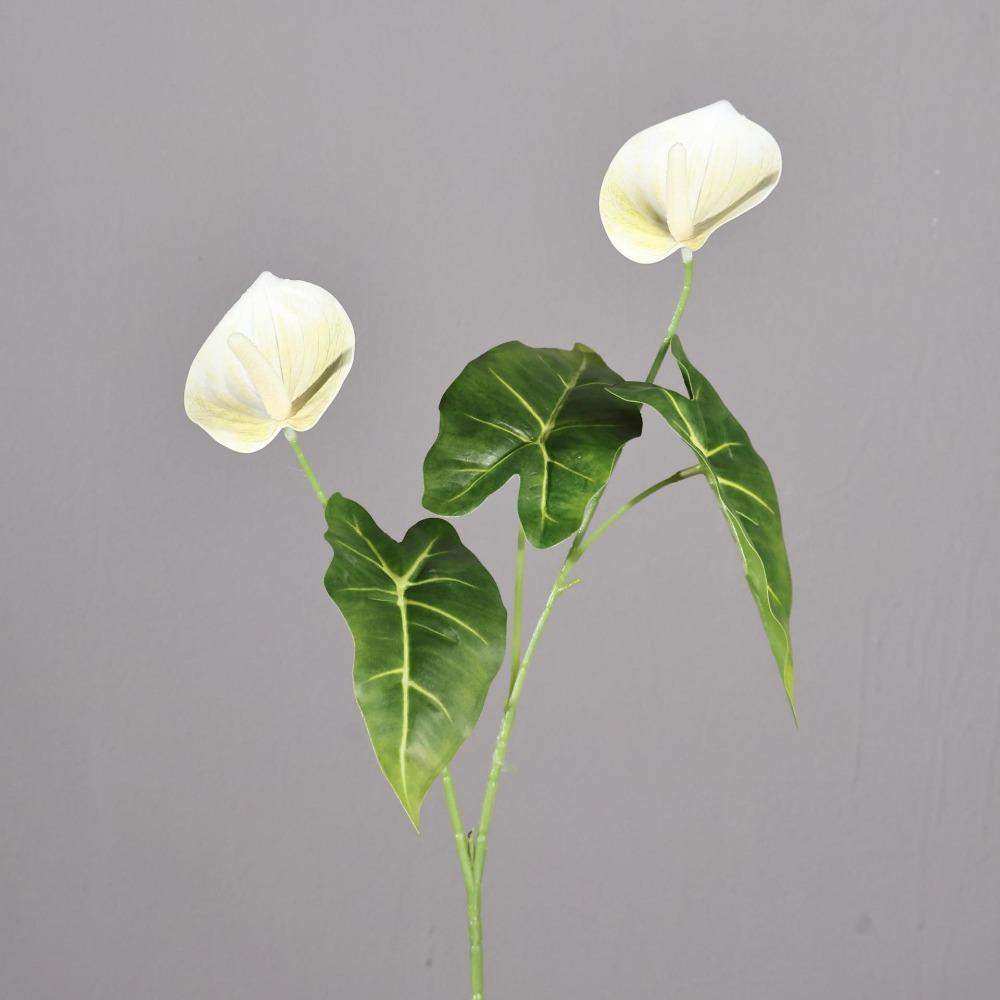 2 Forks Artificial Anthurium Multicolor Simulation Plant NEW Artificial Flower  Home Decoration