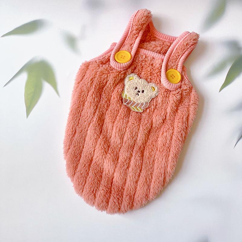 Autumn/Winter Double Sided Velvet Warm Vest Dog Thickened Vest Teddy Warm Plush Clothes Puppy Clothes Designer Dog Clothes