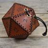 Game Storage Pouch Maze Themed Leather Drawstring Pouch Board Game Leather D20 Dice Bag Coin Purse