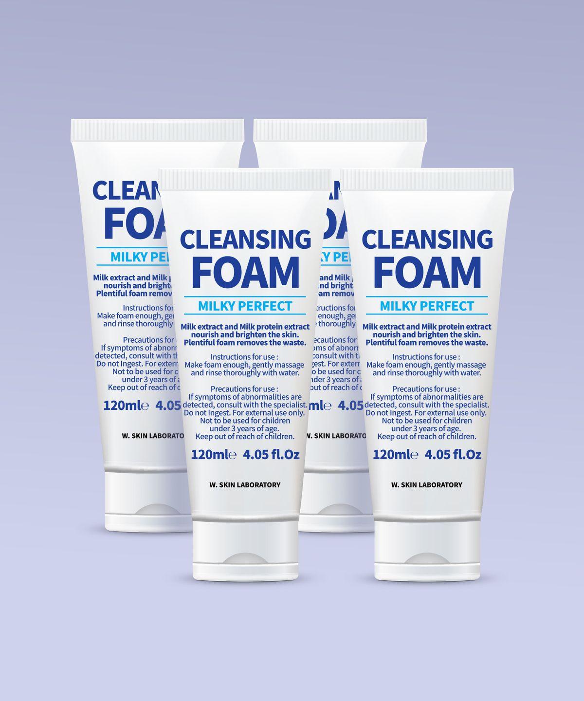 [ 4 pack ] Milky Perfect Cleansing Foam 120ml