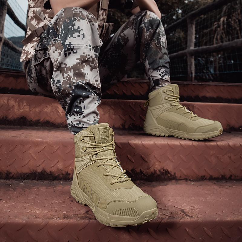 Men's Deserts Waterproof Hiking Boots Hunting Durable Outdoor Climbing Boots Combat Boots Large Size