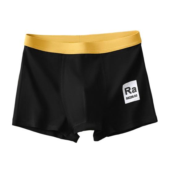 Men Boxer Underwear Elastic Mid-Waist Design Breathable Shorts Briefs Patchwork Color U-Convex Smooth Wiring
