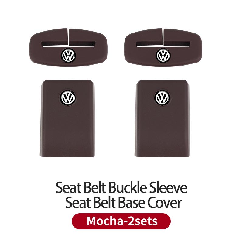 ear1 Car Silicone Seat Belt Buckle Covers Scratch-Resistant Protective Covers Car Interior Accessories For VW Golf Polo Tiguan Passat