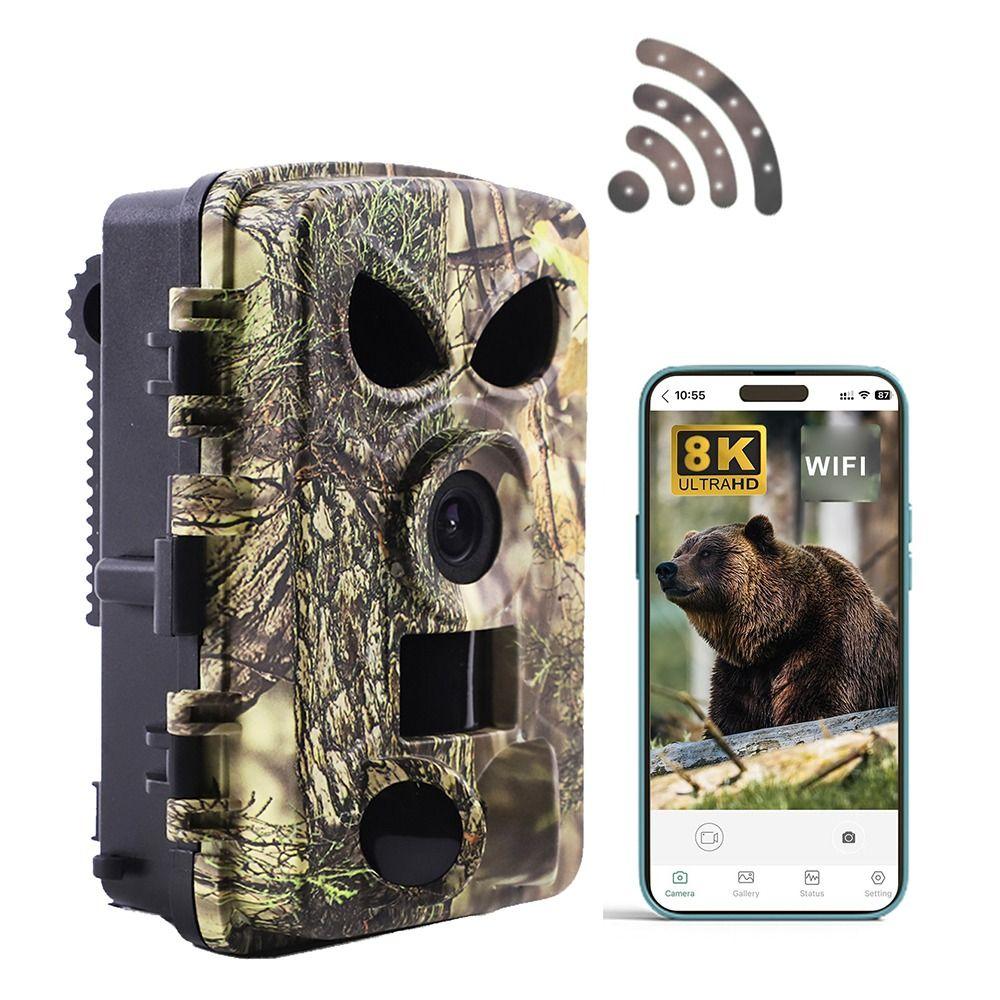8K PR8000 Wifi Camera No Glow Night Vision 120° Motion Wildlife Photo  Orchard