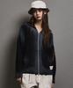Ffeff Studio Vintage Washed Ffeff Logo Zip-Up Cardigan (Black)