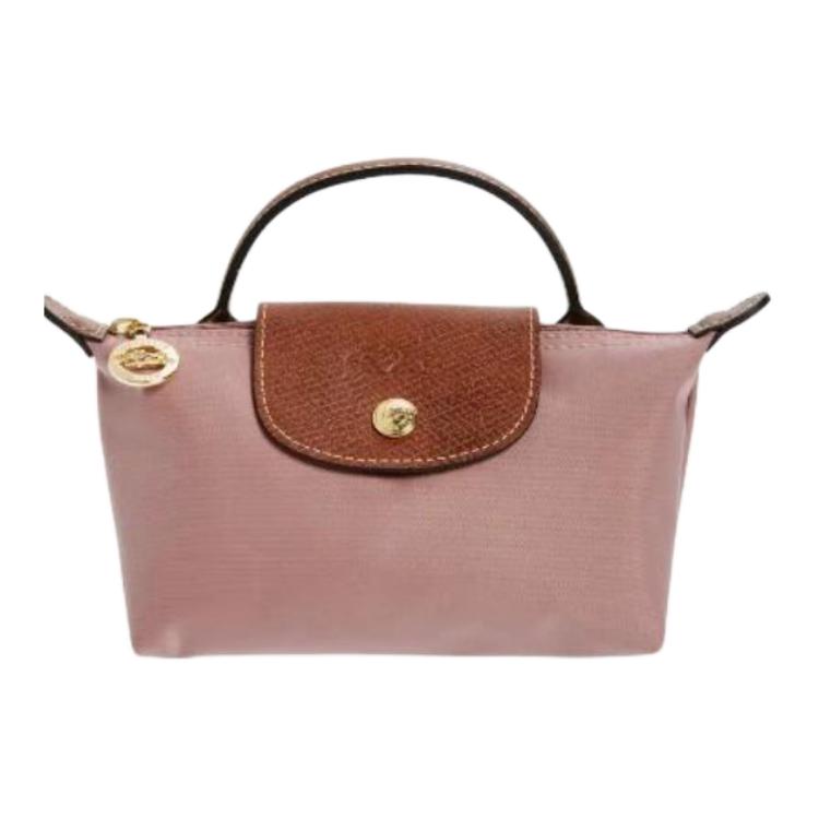 Longchamp Borsa Mini Pliage a Forma di Raviolo con Cerniera Metallica e Chiusura a Bottone Automatico Borse da Donna Rosa Loto 34175089P13