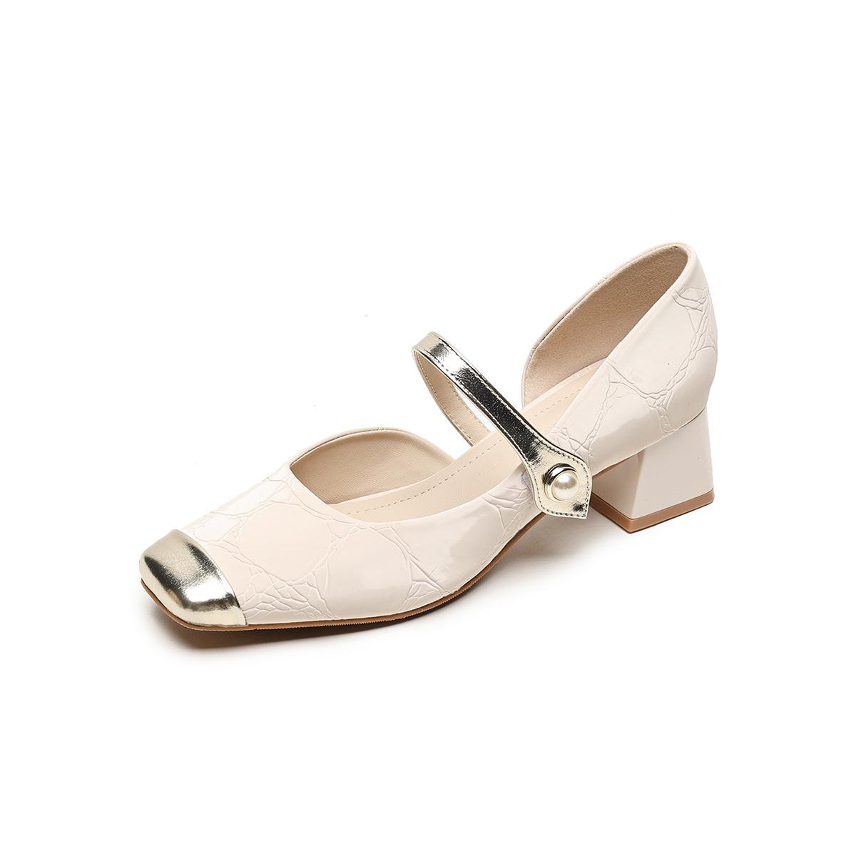 

Weiwei girl 3611-1 французские туфли-лодочки женские на толстом каблуке с открытыми боками туфли на высоком каблуке в сказочном стиле туфли Мэри Джейн 34 абрикосовый