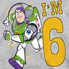 Toy Story Childrens/Kids IÂ´m 6 Buzz Lightyear Heather Birthday Pullover Hoodie