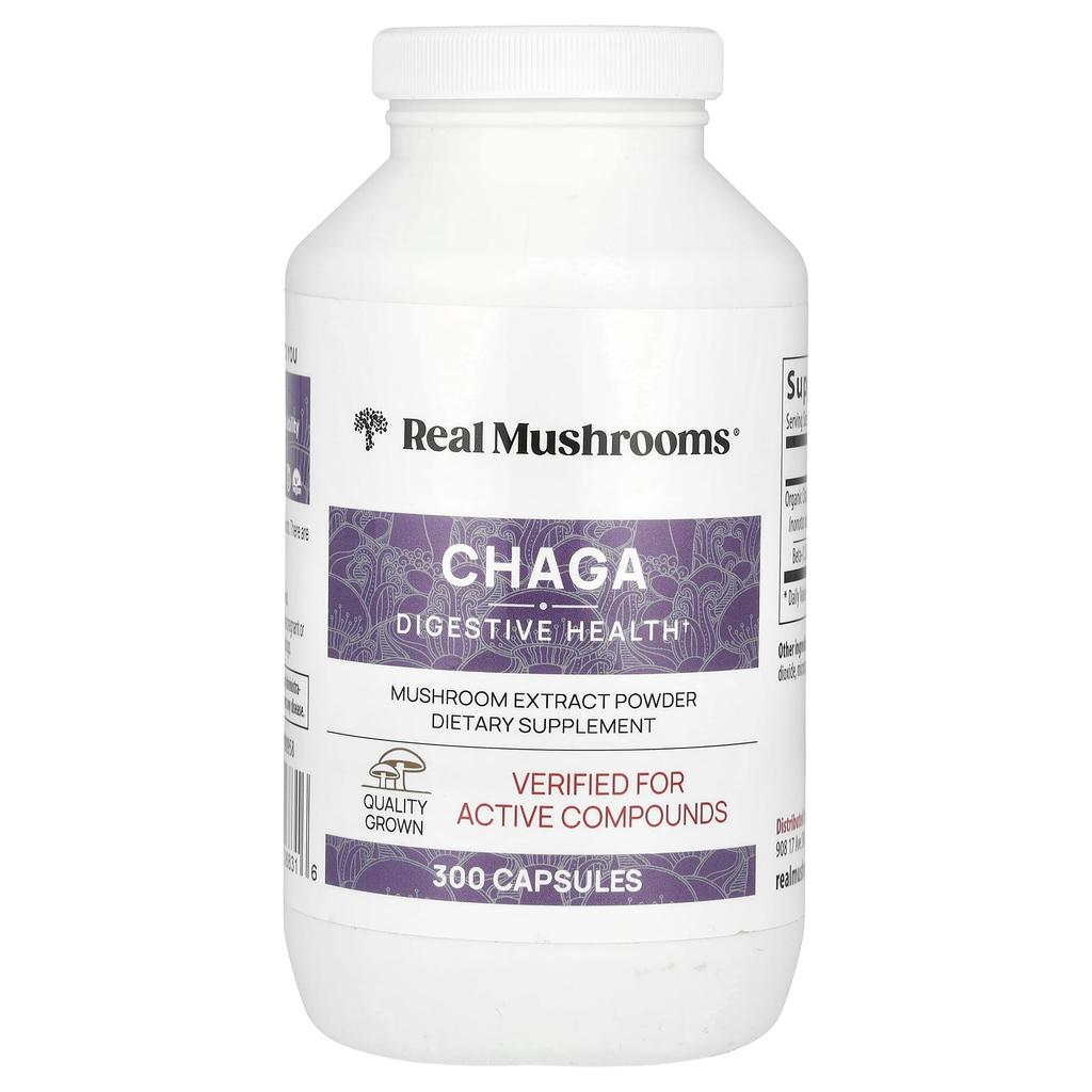 Chaga Mushroom, Mushroom Extract Powder, 300 Capsules