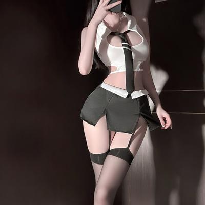 Sexy Lingerie Sexy Secretary Dress Flirting Seduction Teacher Role-playing Tight Uniform Hip Skirt
