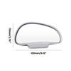 Car Blind Spot Reversing Parking Auxiliary Mirror Waterproof High Defination Glass Convex Rearview Wide Angle Adjustable