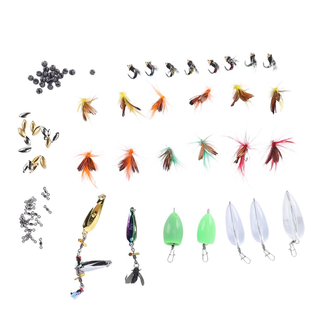 Fly Fishing Kit 88 Pcs Exquisite Lifelike Fishing Lures Hook Sequin Accessories Set