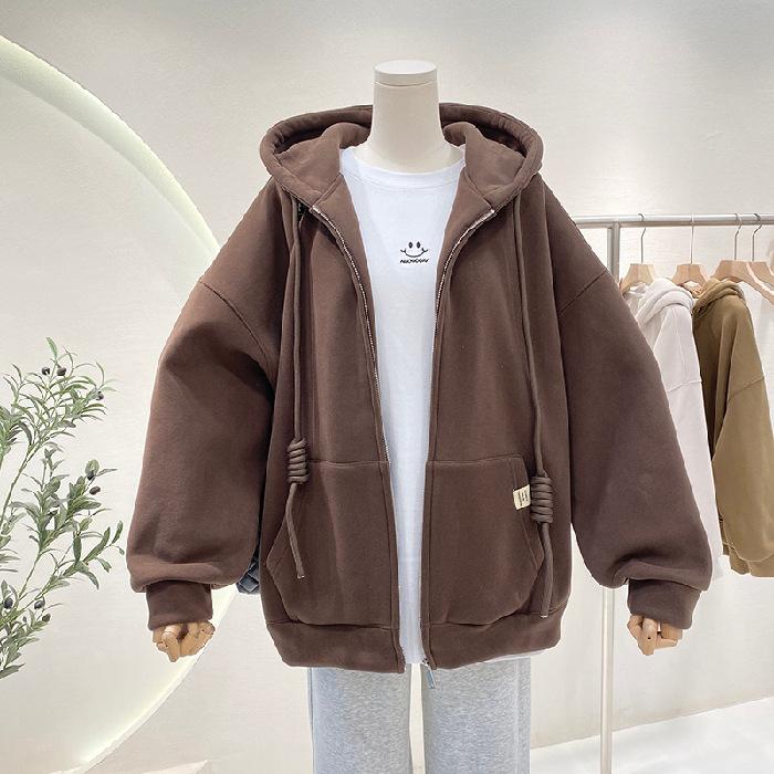 

Женские модные повседневные однотонные куртки с капюшоном и пальто с капюшоном на осень и зиму с однотонным принтом XXL