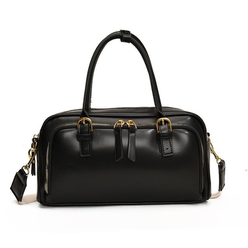Ielgy Trendy Retro Portable Bowling Bag Large Capacity One-Shoulder Messenger Pillow Bag