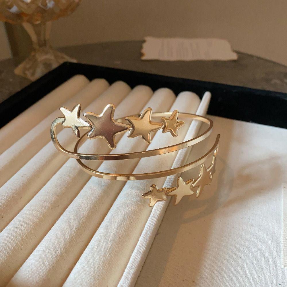 Zinc Zinc Alloy Star Armband Arm Chain Line Weave Circle Upper Arm Bracelet  Arm Accessories