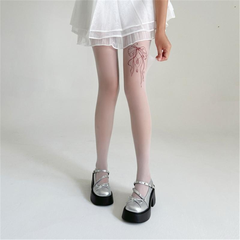 Women's Patterned Tights,High Waist Pantyhose,Vintage JK Uniform Pantyhose Control Top Stockings Pantyhose
