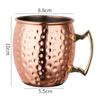 Cocktail Wine Cup Moscow Mule Mug Stainless Steel Hammered Copper Plated Beer Cup Coffee Cup Bar Drinkware for Ramadan
