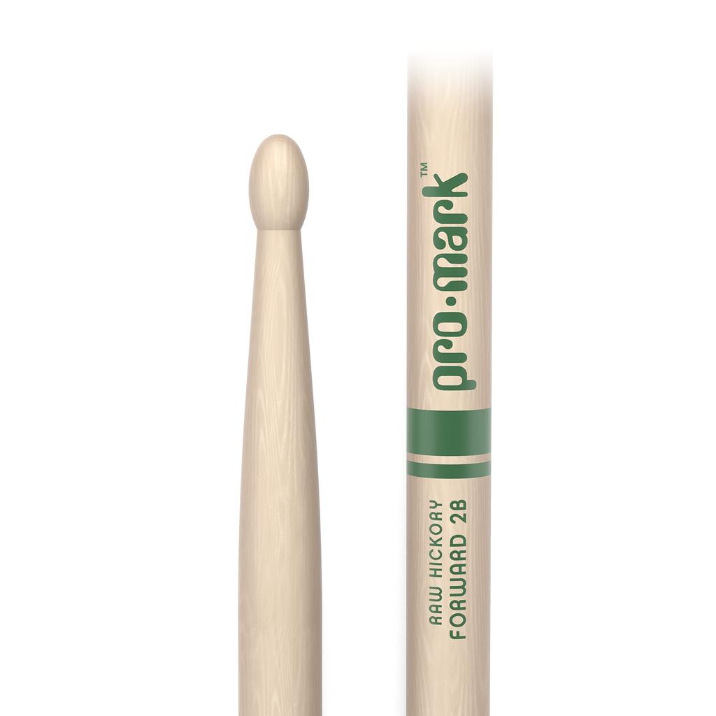 PROMARK Hickory Drumsticks with Natural Finish and Wood Tip, 2B, TXR2BW (406 X 16mm)